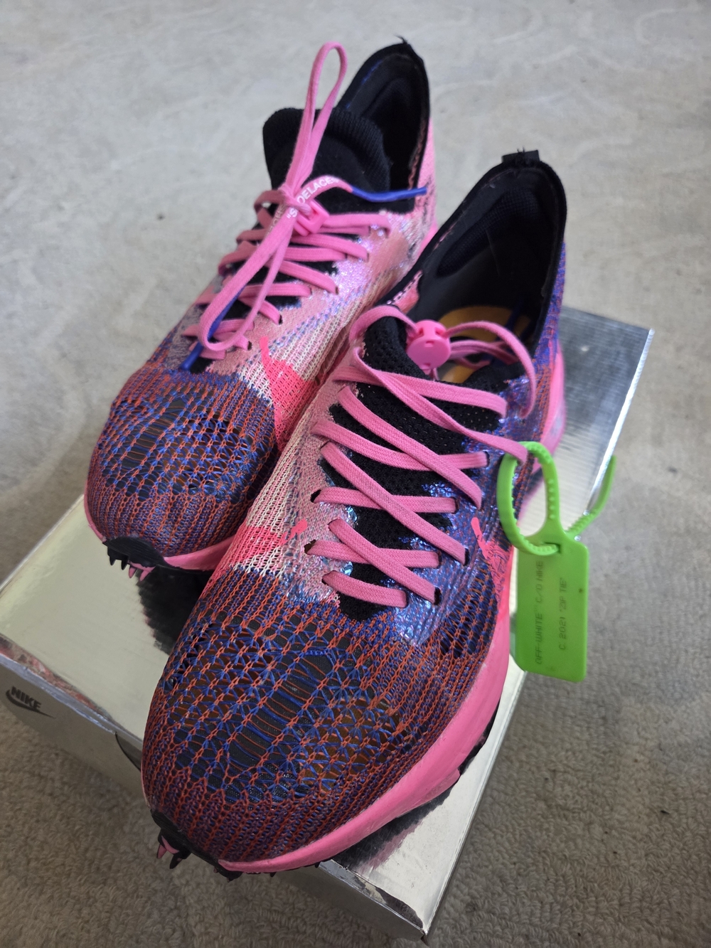 Off-White Men's Athletic Shoe in Pink, Purple, Green - Picture 2 of 4